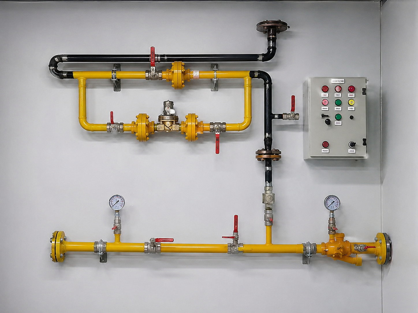 Detail instalasi pipa gas presisi